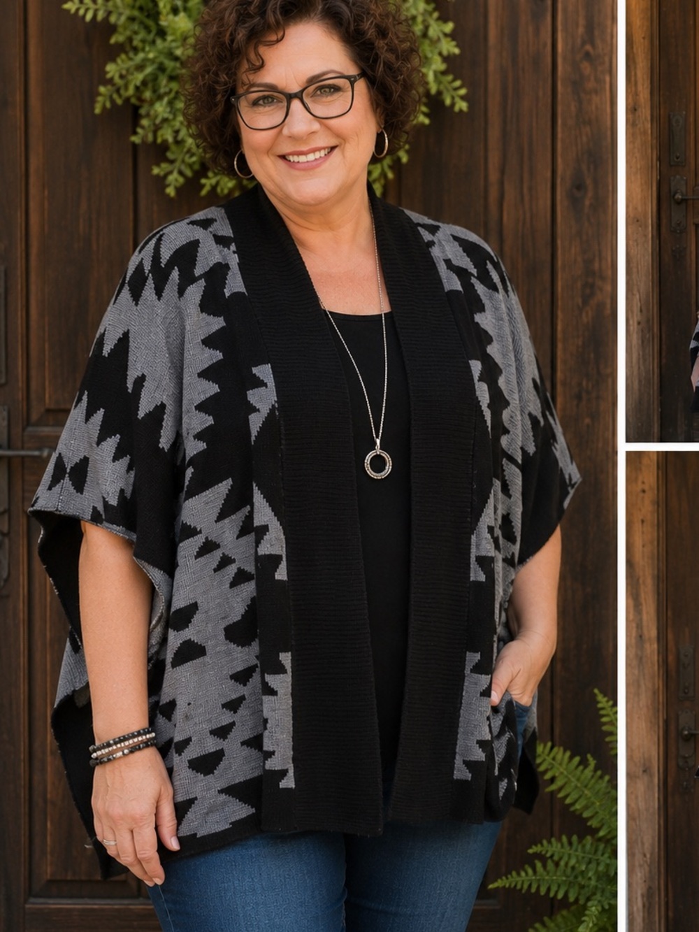 Fraas🌷Open Front Ruana Poncho Cardigan One Size